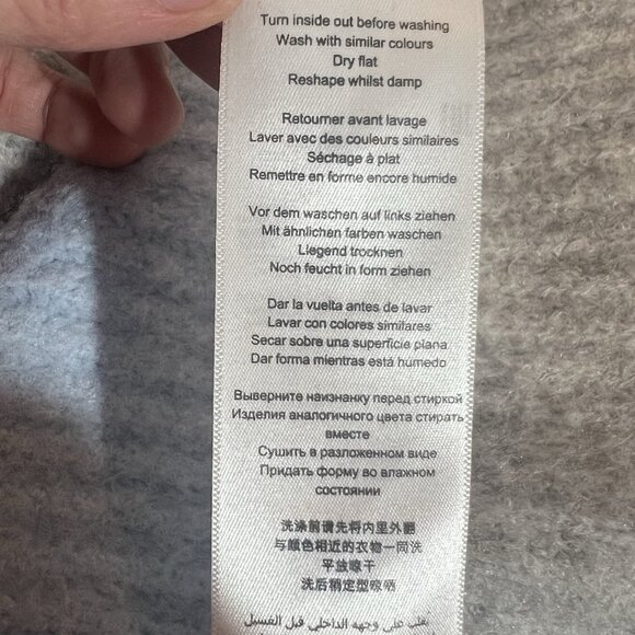 Anthropologie LOST INK Women Sweater Size 6 Oversized Light Blue Gray V Neck - Picture 13 of 13